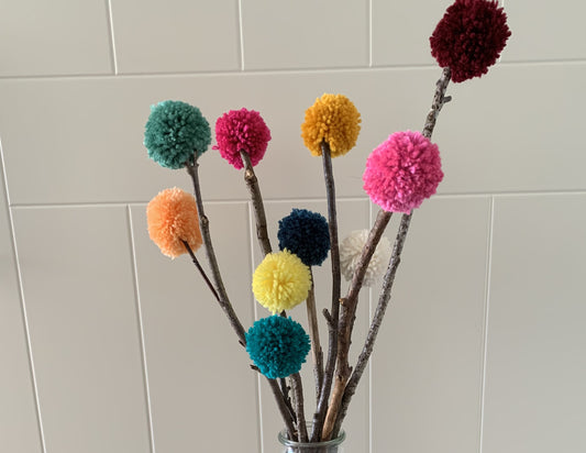 DIY Pom Pom bloemen