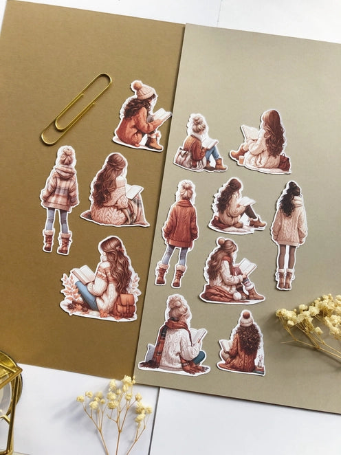 Stickerpakket Reading Girls - T's Stationery