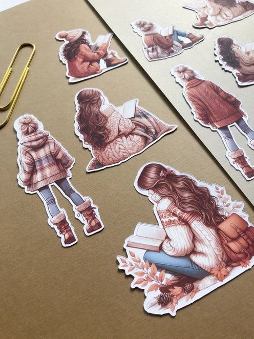 Stickerpakket Reading Girls - T's Stationery