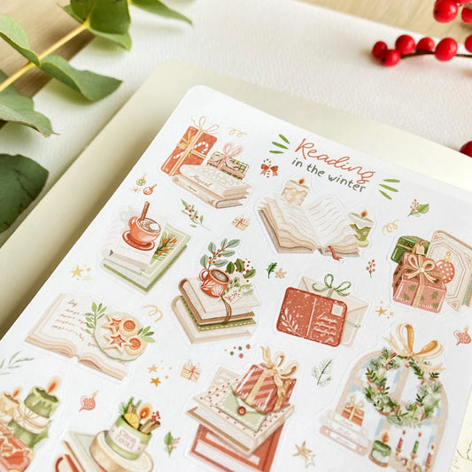 Stickervel Reading in the Winter - LETTOOn