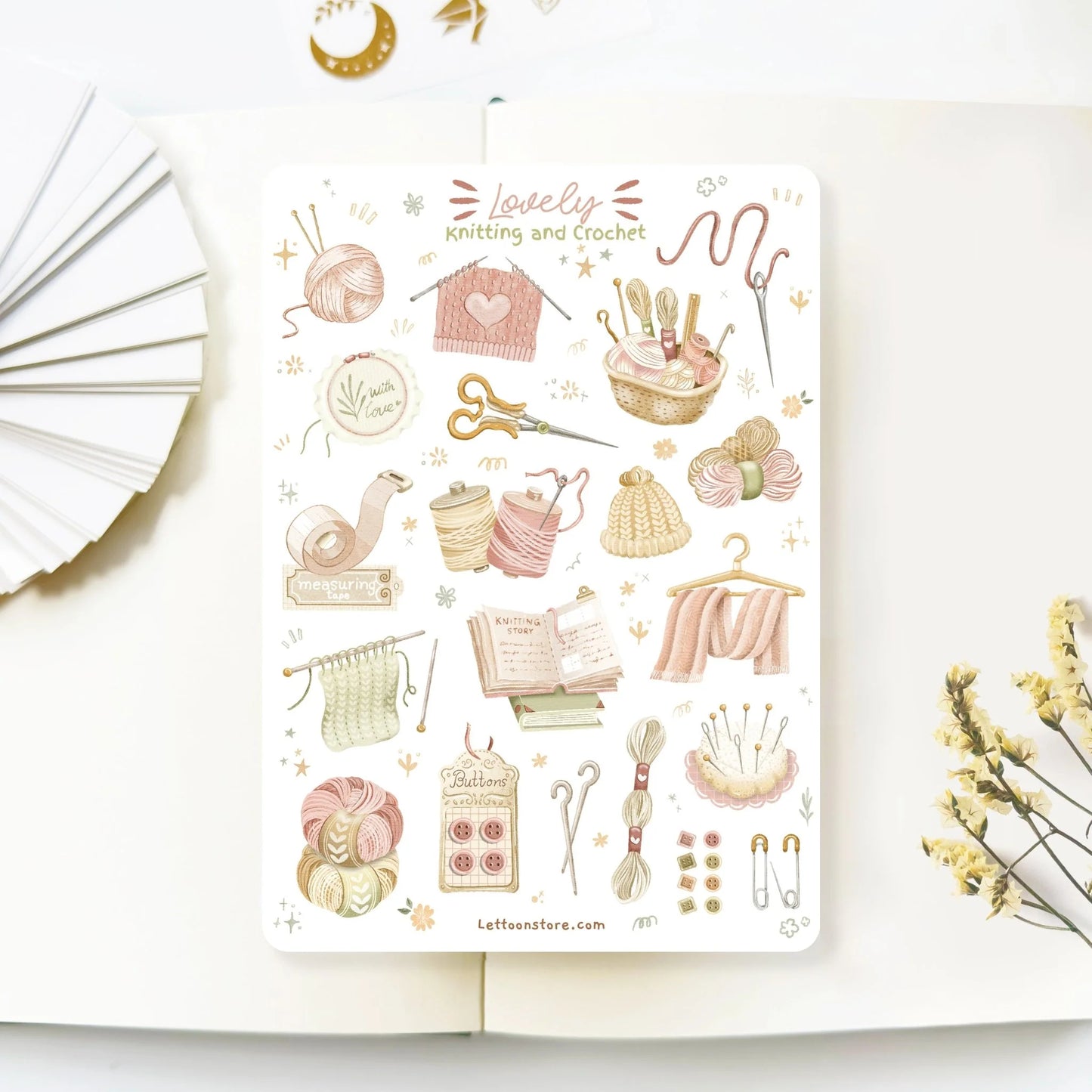 Stickervel Lovely Knitting and Crochet - LETTOOn