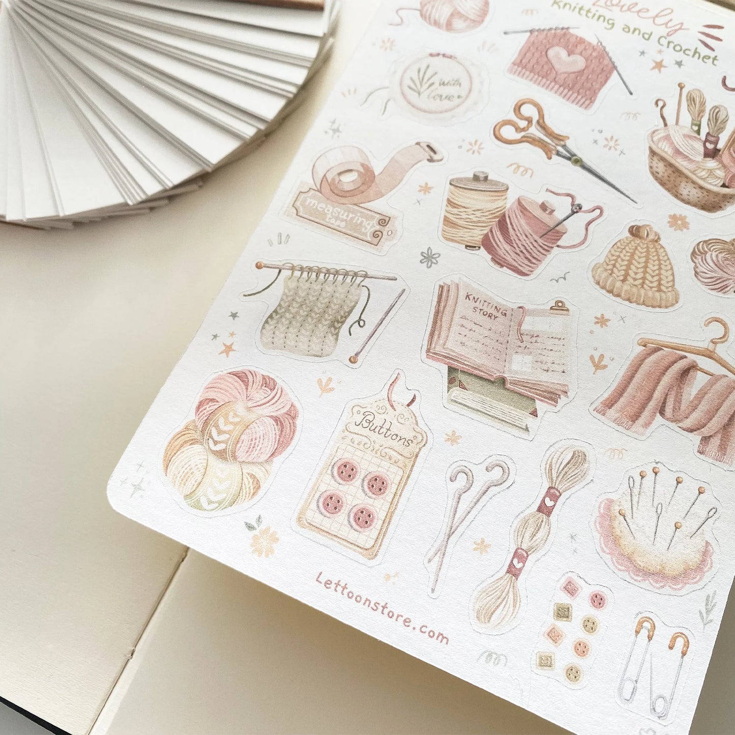 Stickervel Lovely Knitting and Crochet - LETTOOn