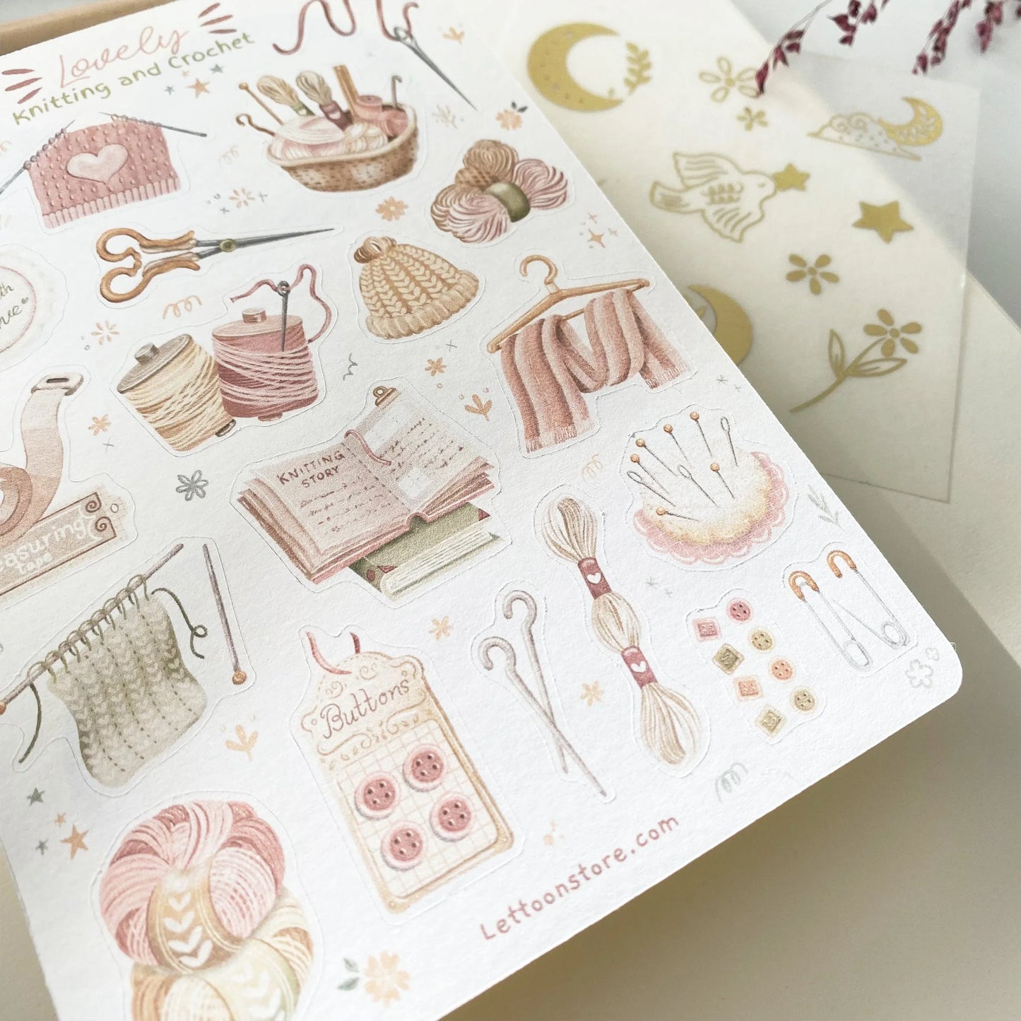 Stickervel Lovely Knitting and Crochet - LETTOOn