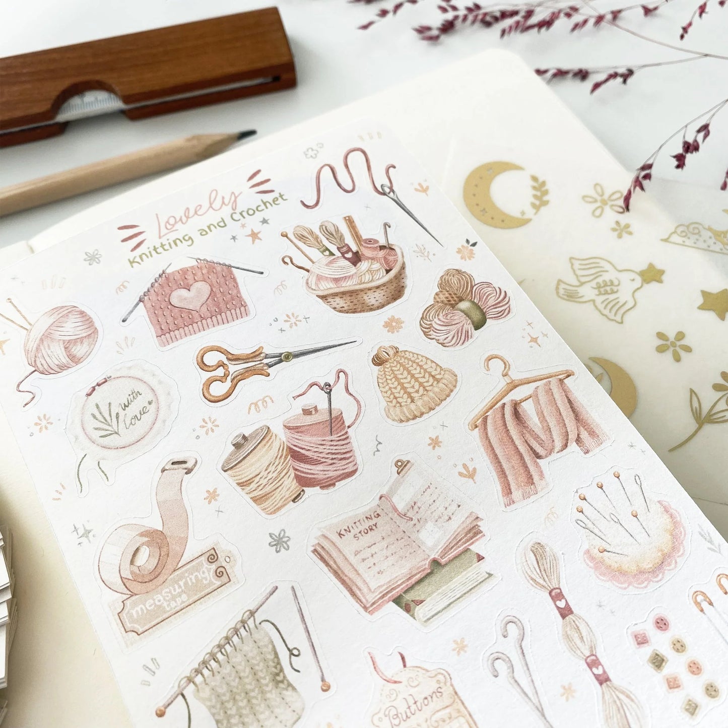Stickervel Lovely Knitting and Crochet - LETTOOn