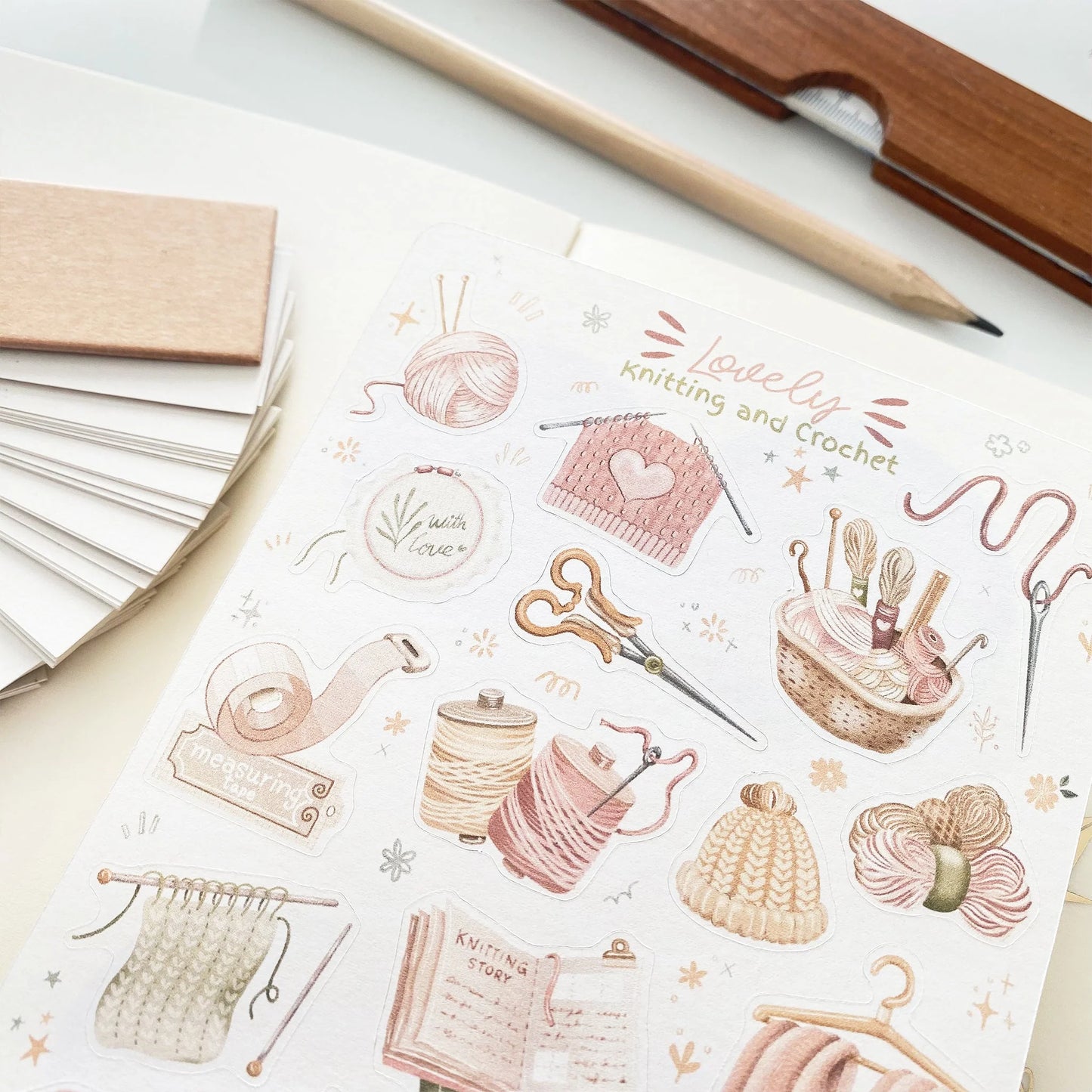 Stickervel Lovely Knitting and Crochet - LETTOOn