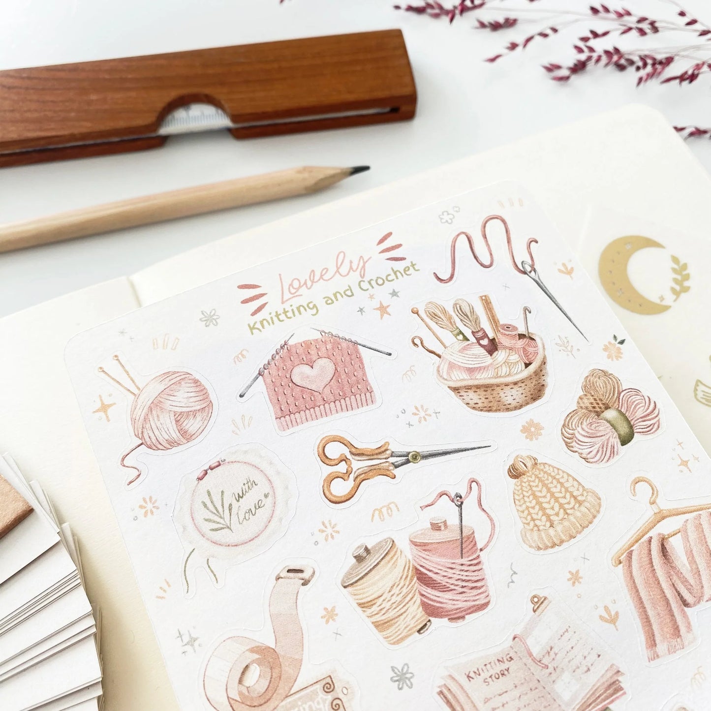 Stickervel Lovely Knitting and Crochet - LETTOOn