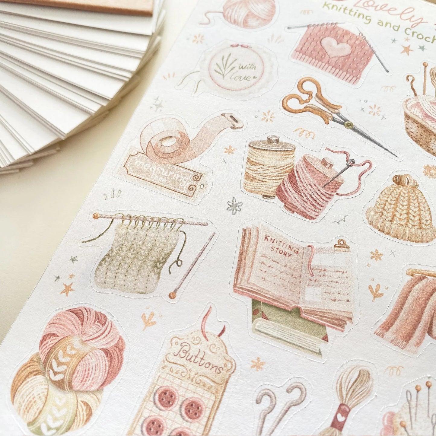Stickervel Lovely Knitting and Crochet - LETTOOn
