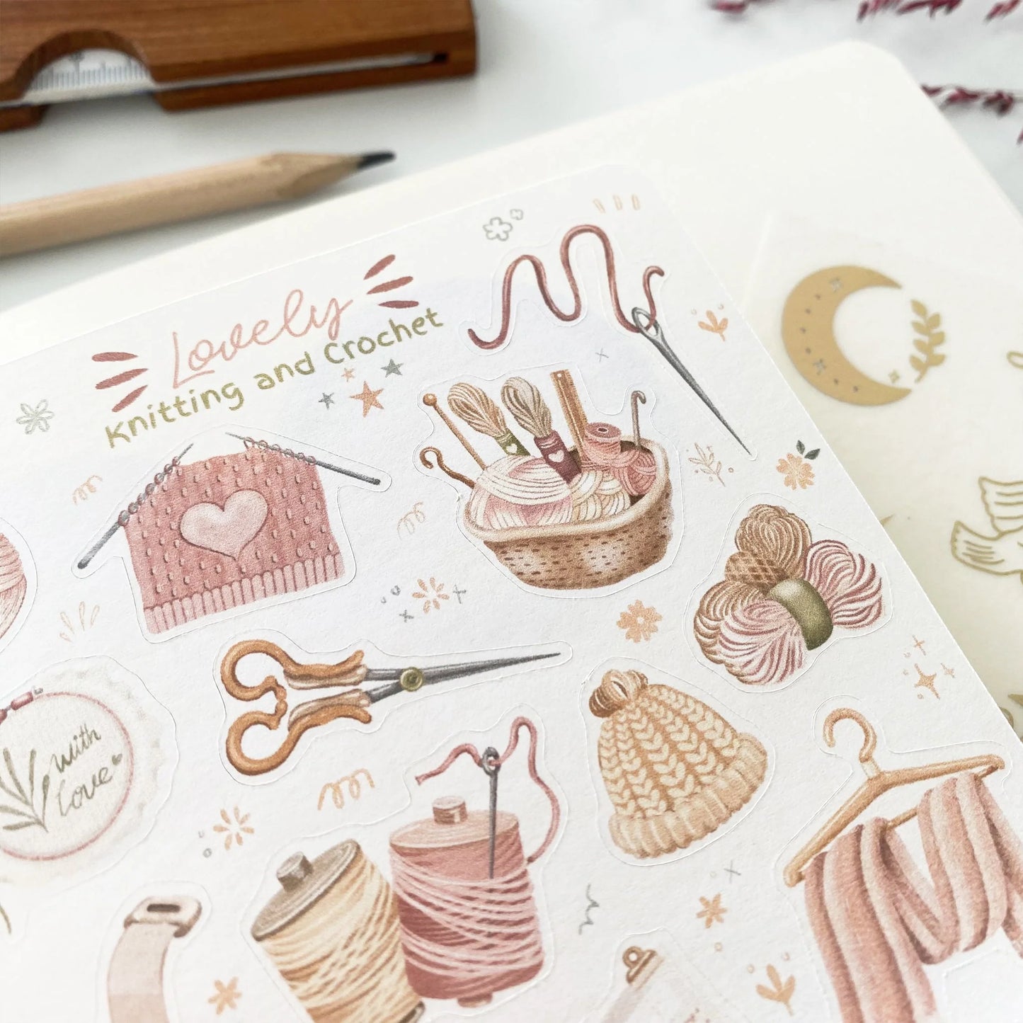 Stickervel Lovely Knitting and Crochet - LETTOOn