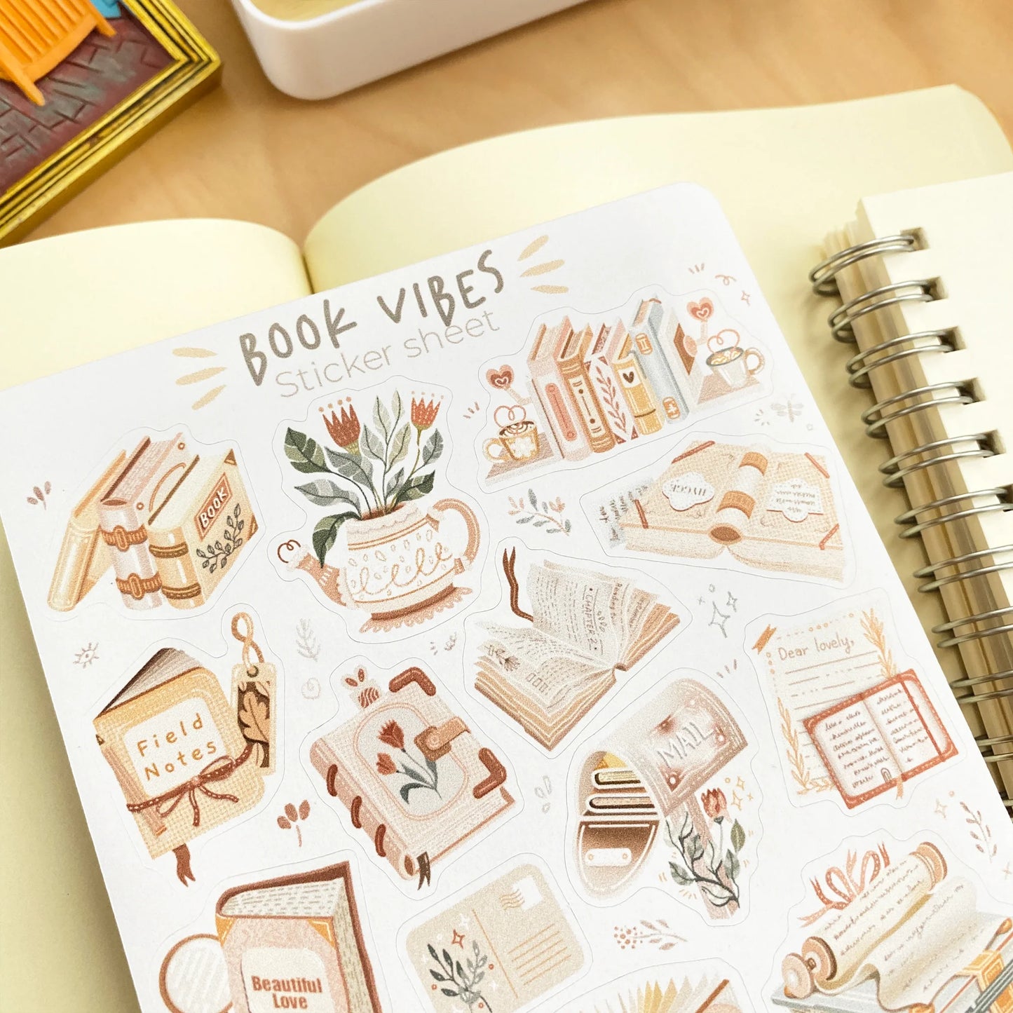 Stickervel Reading Time Book Vibes - LETTOOn