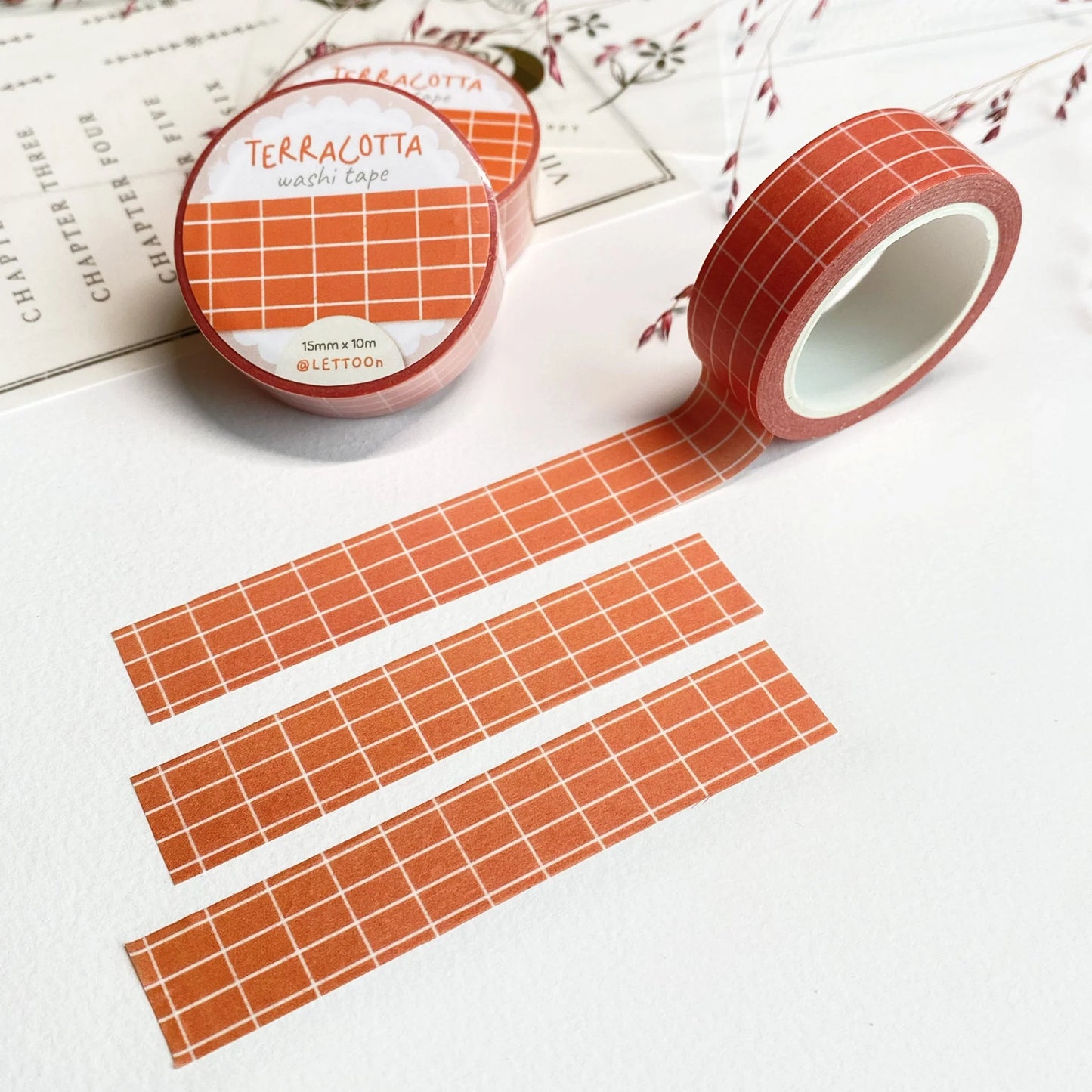 Washi tape Terracotta Grid - LETTOOn