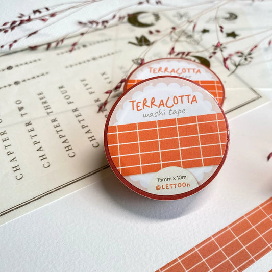 Washi tape Terracotta Grid - LETTOOn