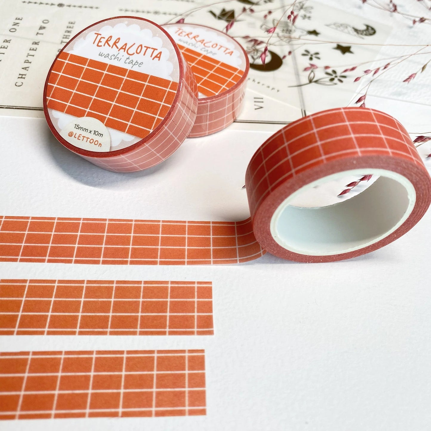Washi tape Terracotta Grid - LETTOOn