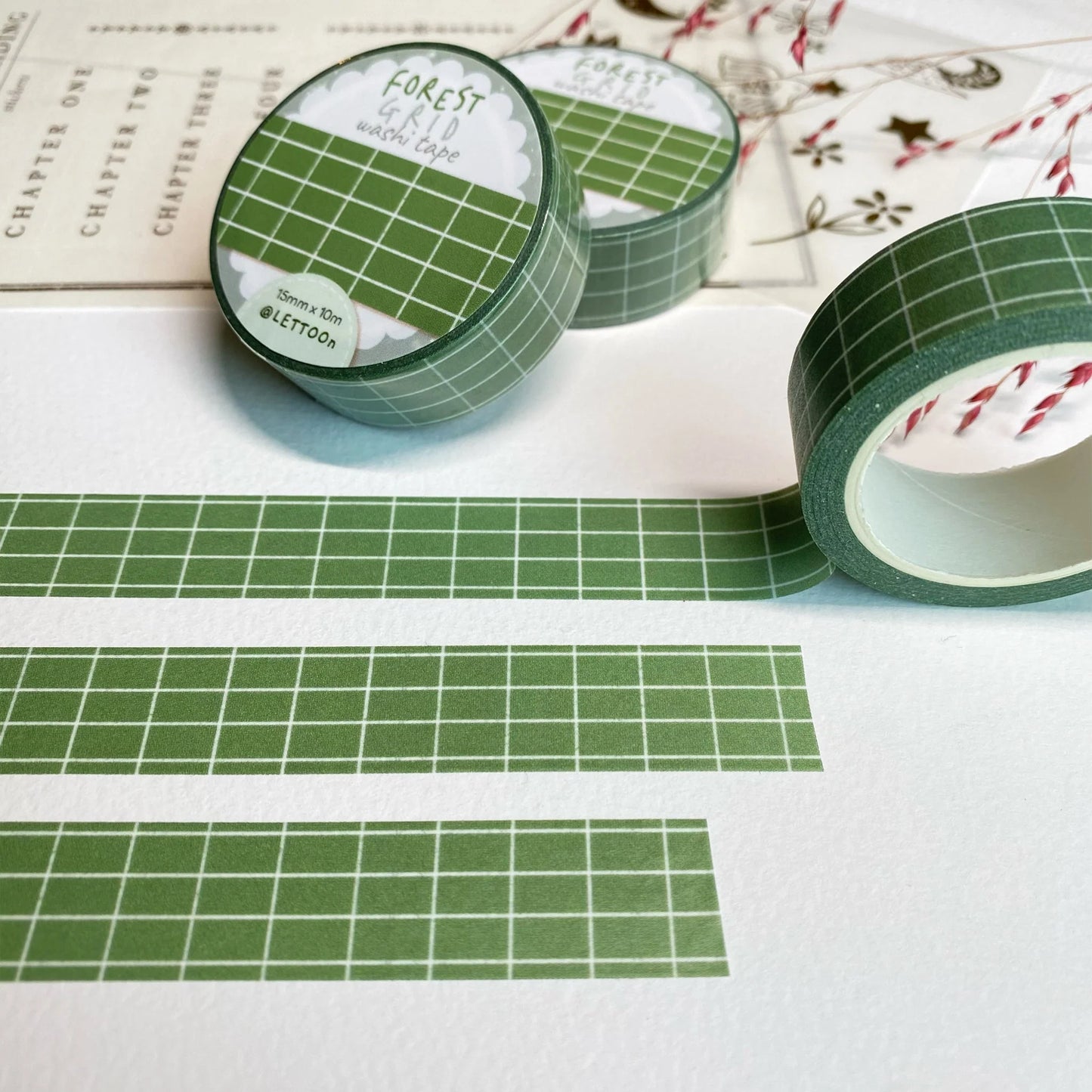 Washi tape Forest Grid - LETTOOn