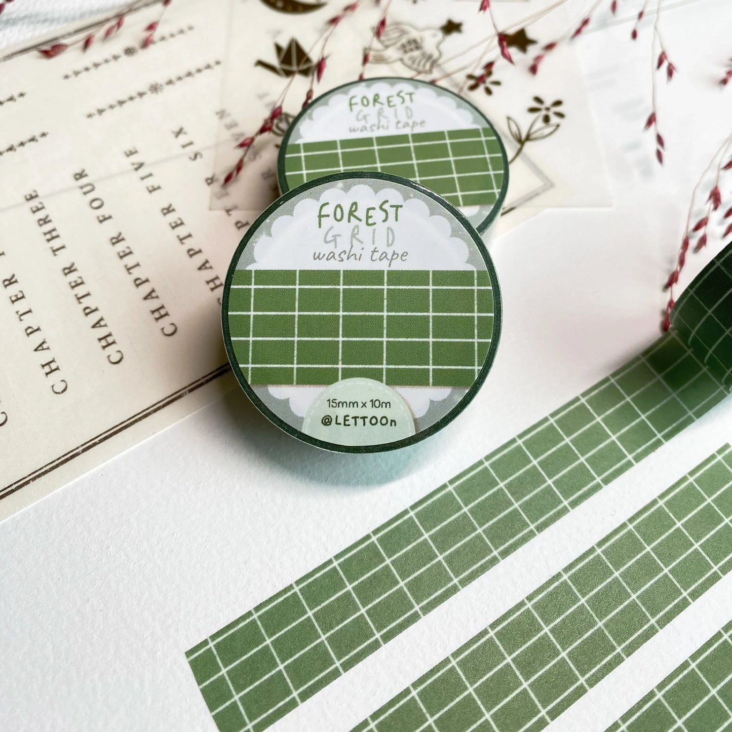 Washi tape Forest Grid - LETTOOn