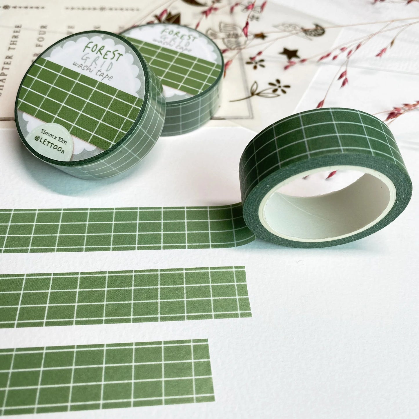 Washi tape Forest Grid - LETTOOn