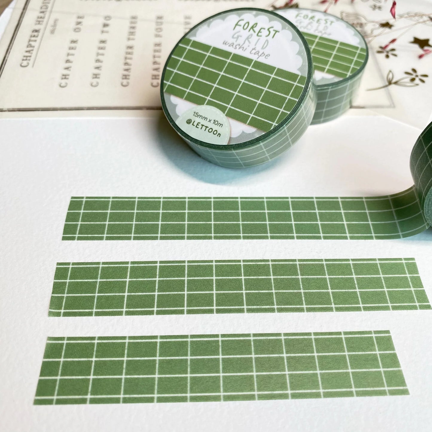 Washi tape Forest Grid - LETTOOn