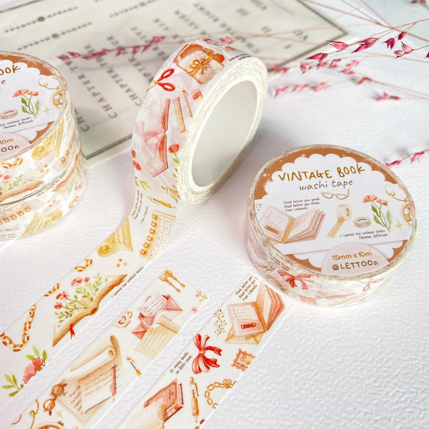 Washi tape Vintage Book - LETTOOn