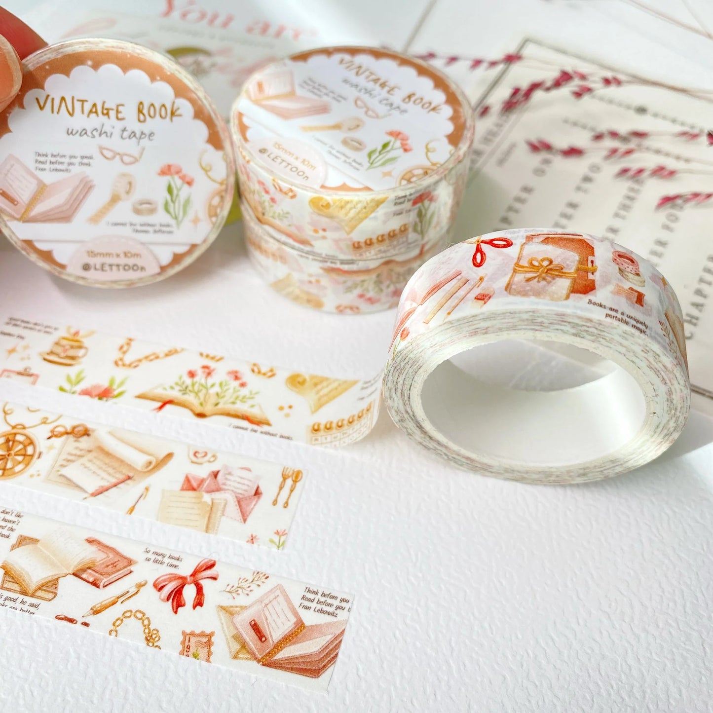 Washi tape Vintage Book - LETTOOn