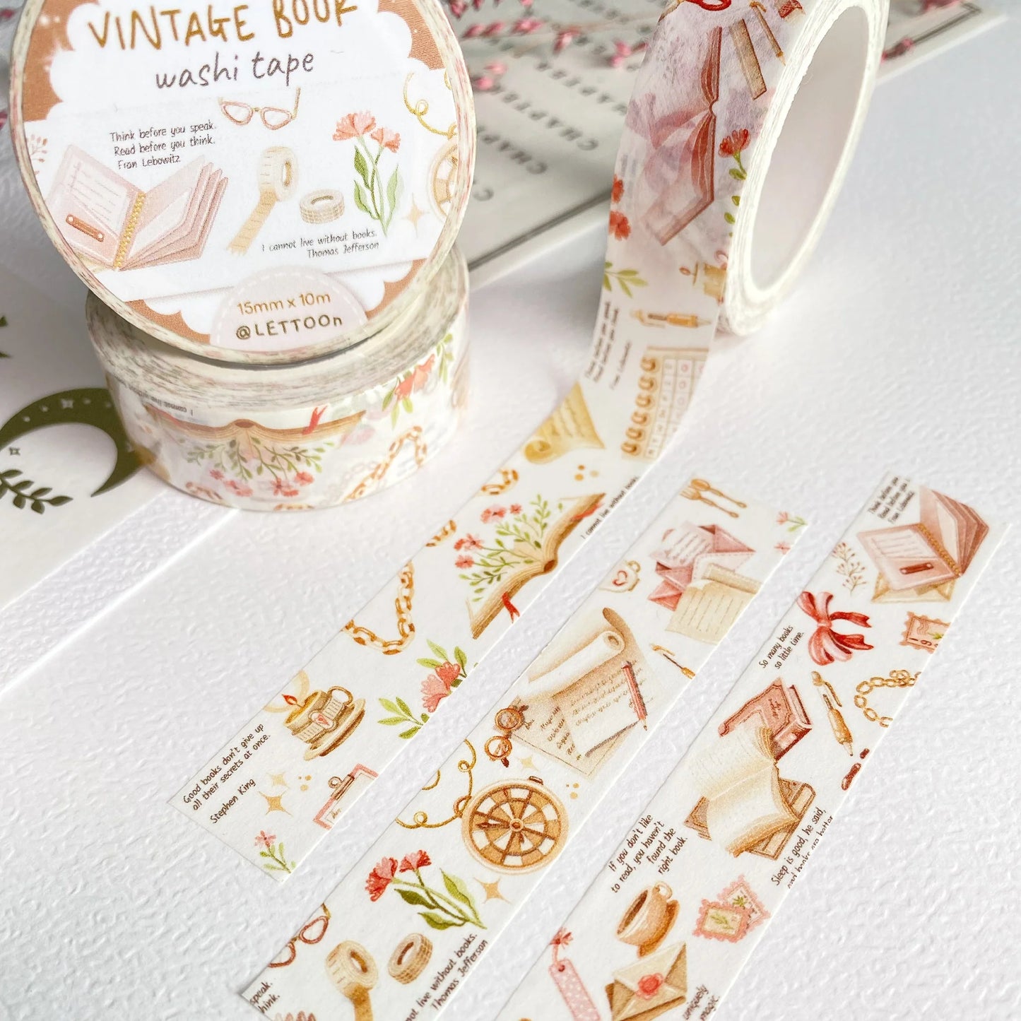 Washi tape Vintage Book - LETTOOn