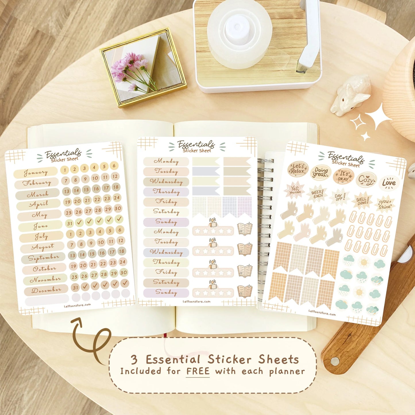 Ongedateerde planner Woodland - LETTOOn