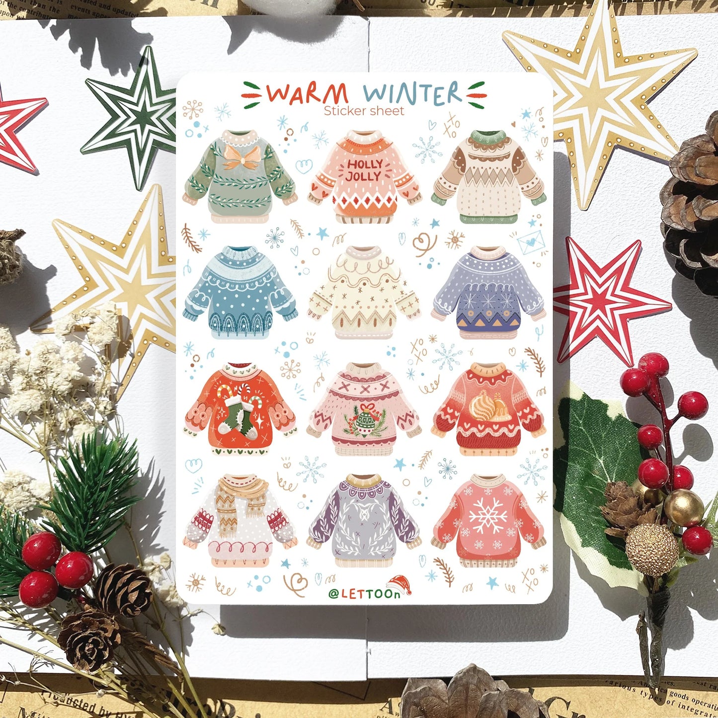 Stickervel Warm Winter - LETTOOn