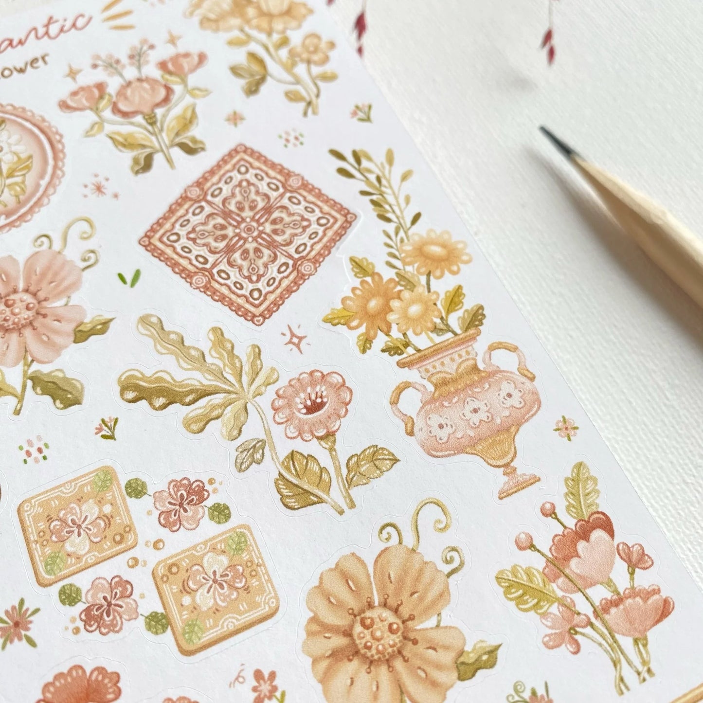 Stickervel Romantic Flower - LETTOOn