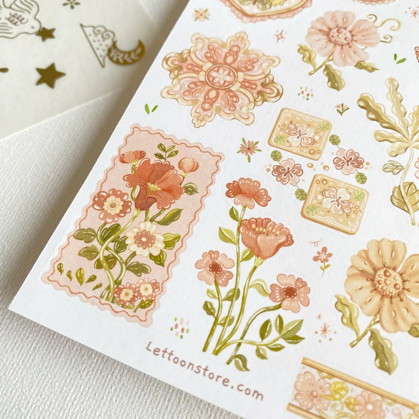 Stickervel Romantic Flower - LETTOOn
