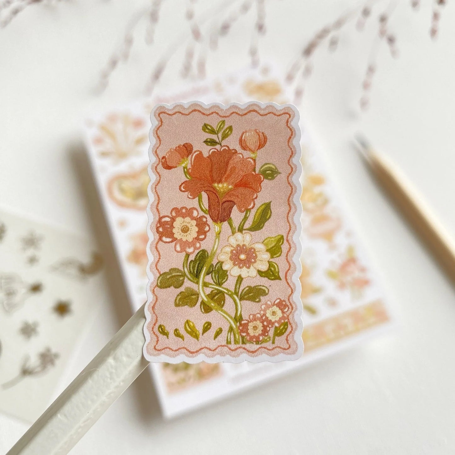 Stickervel Romantic Flower - LETTOOn