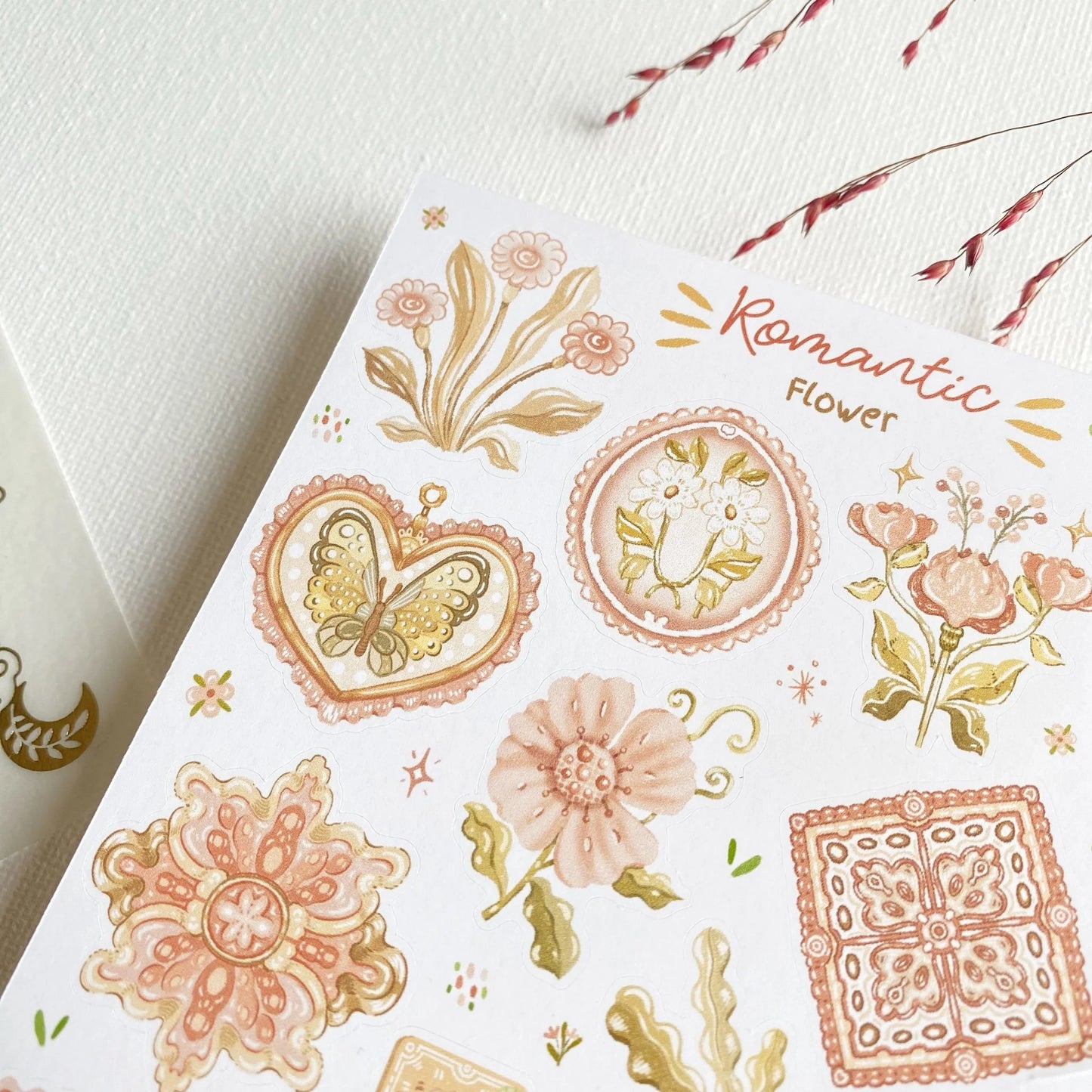 Stickervel Romantic Flower - LETTOOn