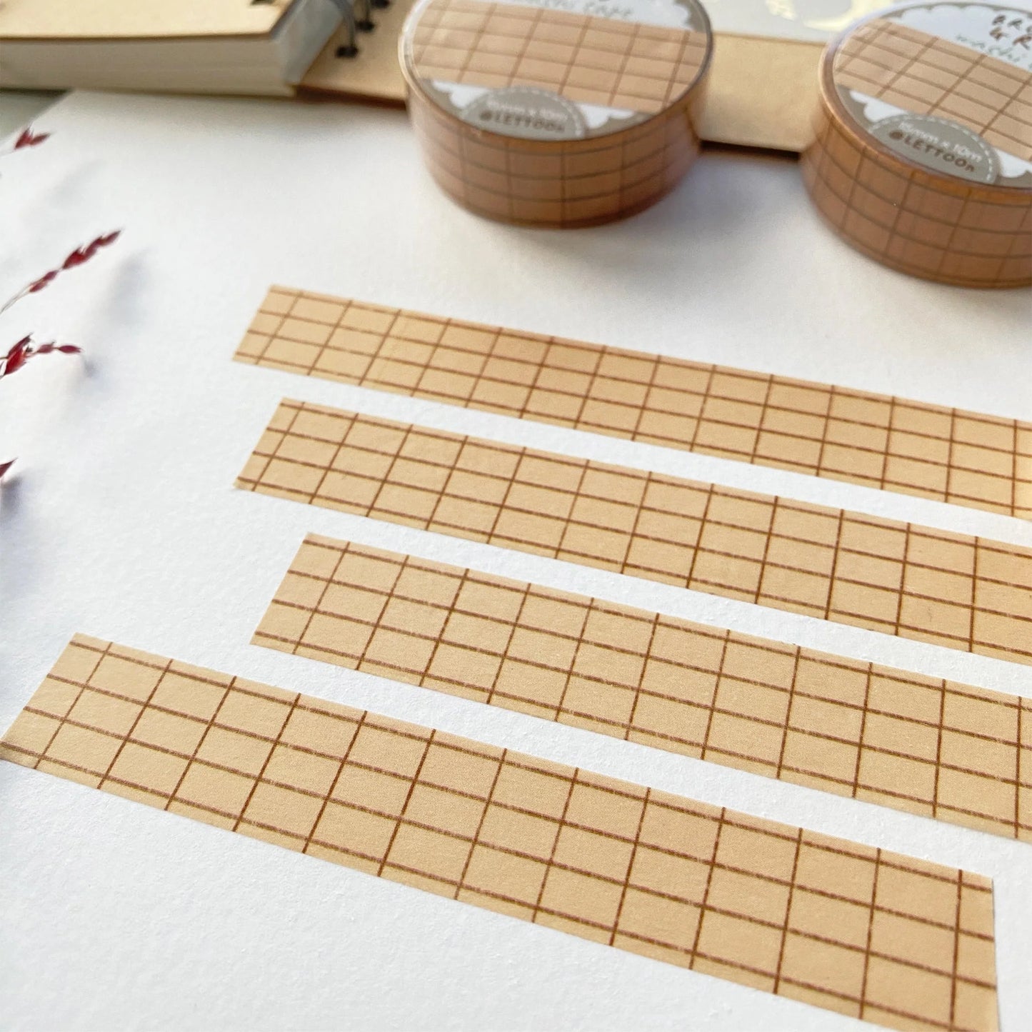 Washi tape Brown Grid - LETTOOn