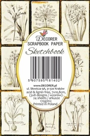 Mini Scrapbook papier Sketchbook - Decorer