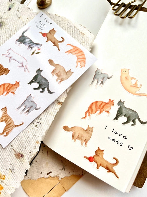 Stickervel I Love Cats - Nikki Dotti