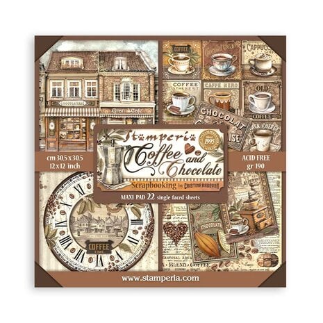 Scrapbook papier 30,5x30,5 cm Coffee and Chocolate - Stamperia