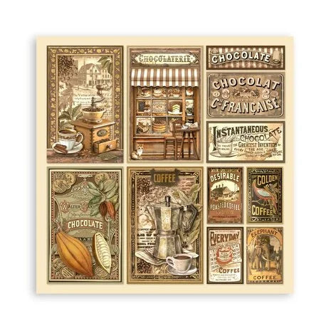 Scrapbook papier 30,5x30,5 cm Coffee and Chocolate - Stamperia