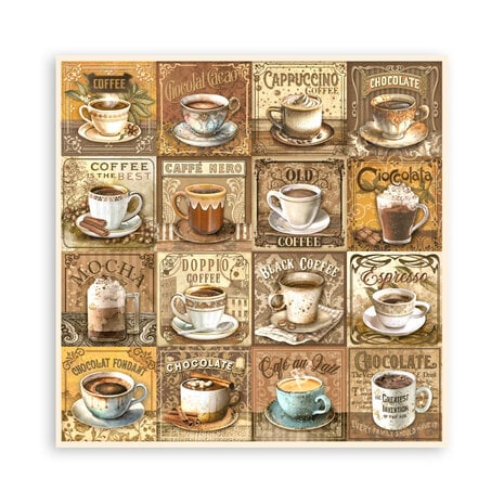 Scrapbook papier 30,5x30,5 cm Coffee and Chocolate - Stamperia