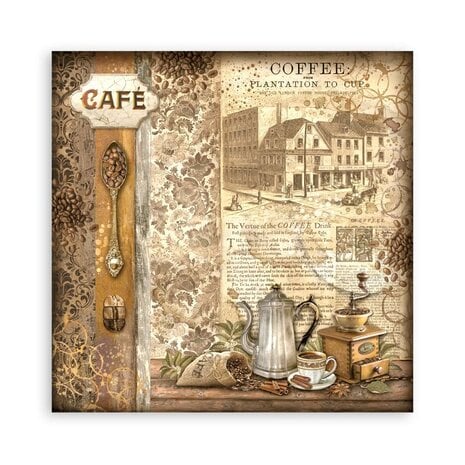 Scrapbook papier 30,5x30,5 cm Coffee and Chocolate - Stamperia