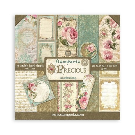 Scrapbook papier 20,3x20,3 cm Precious - Stamperia