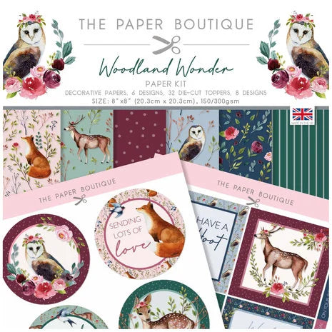 Scrapbook papier 20,3x20,3 cm Woodland Wonder paper kit - The Paper Boutique