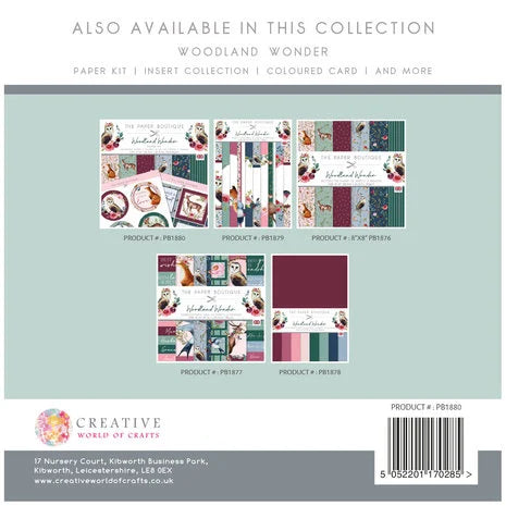 Scrapbook papier 20,3x20,3 cm Woodland Wonder paper kit - The Paper Boutique