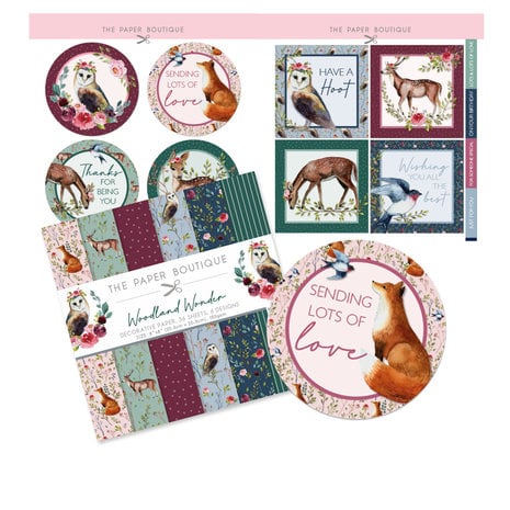 Scrapbook papier 20,3x20,3 cm Woodland Wonder paper kit - The Paper Boutique