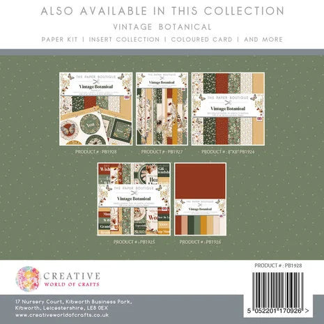 Scrapbook papier 20,3x20,3 cm Vintage Botanical - The Paper Boutique