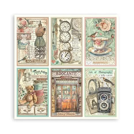 Scrapbook papier 30,5x30,5 cm Brocante Antiques - Stamperia