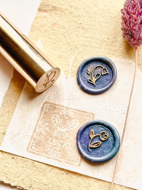 Waxzegel stempel Flowers - Nikki Dotti