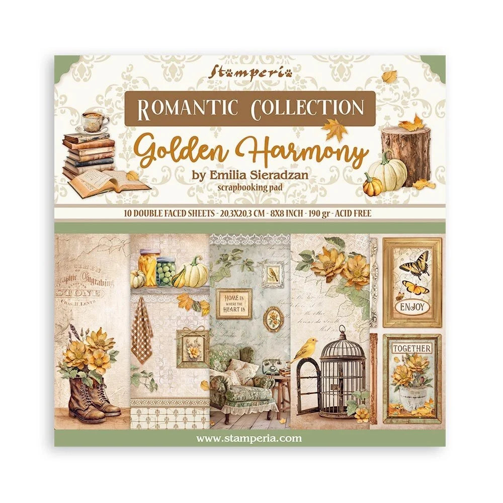 Scrapbook papier 20,3x20,3 cm Golden Harmony - Stamperia