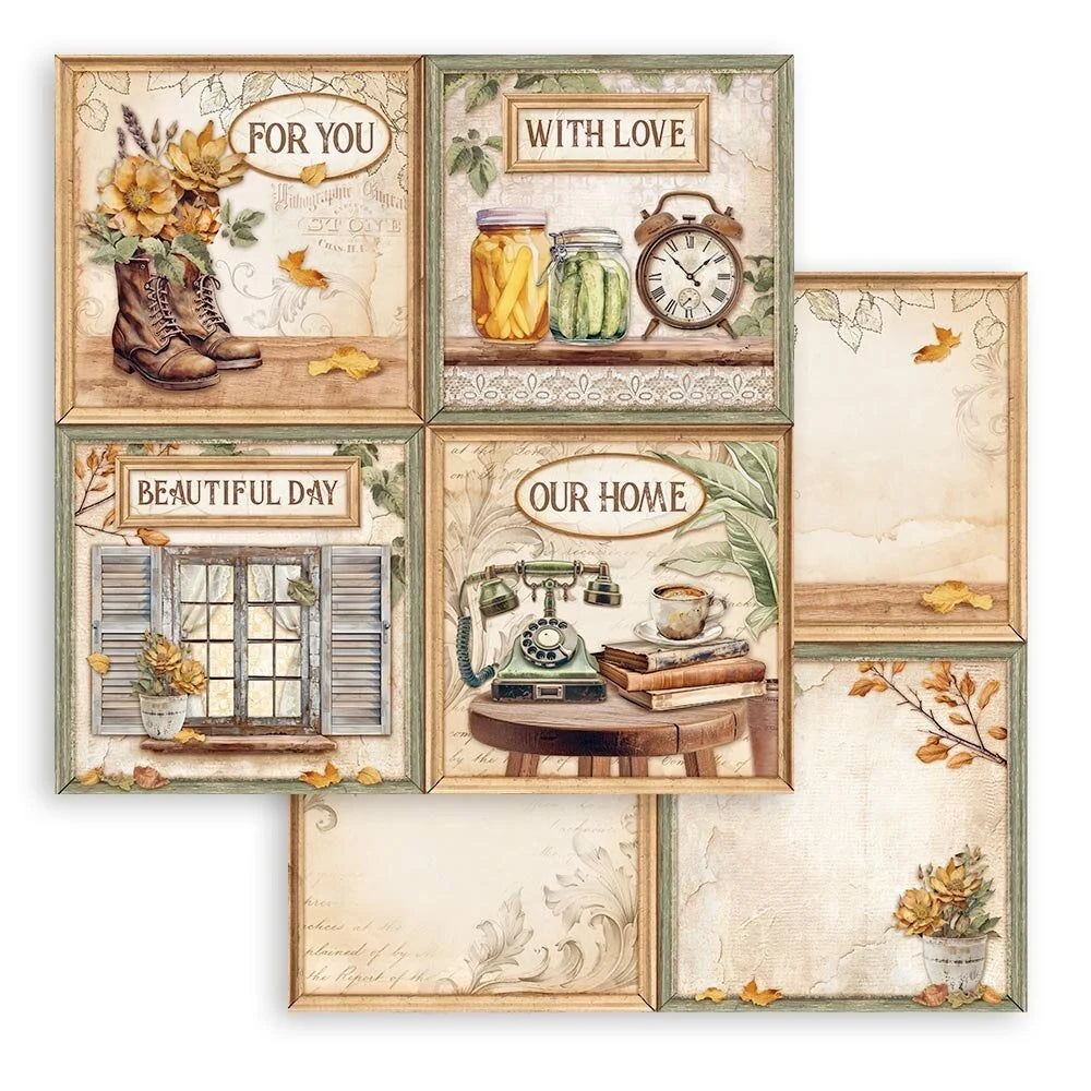 Scrapbook papier 20,3x20,3 cm Golden Harmony - Stamperia