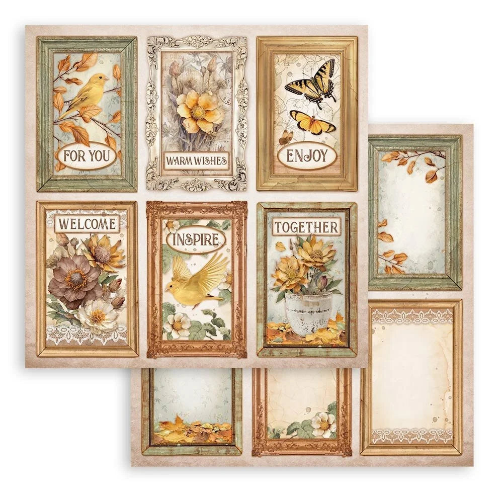 Scrapbook papier 20,3x20,3 cm Golden Harmony - Stamperia