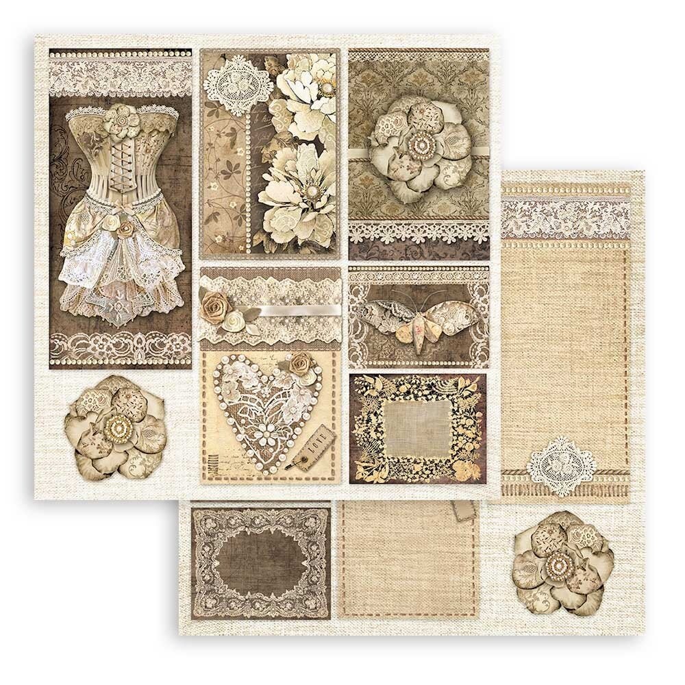 Scrapbook papier 20,3x20,3 cm Old Lace - Stamperia