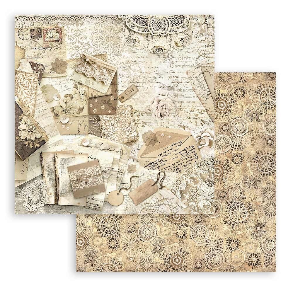 Scrapbook papier 20,3x20,3 cm Old Lace - Stamperia