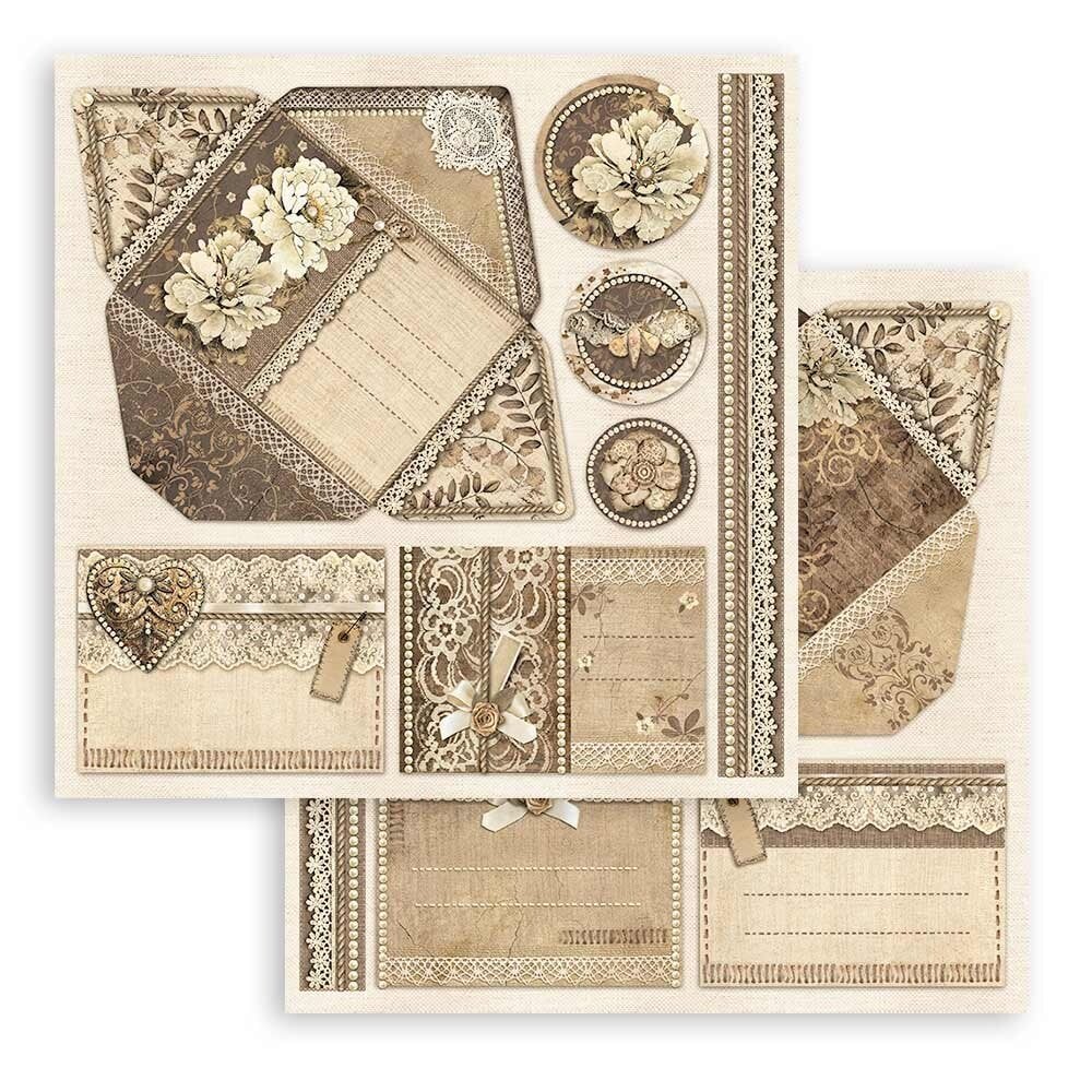 Scrapbook papier 20,3x20,3 cm Old Lace - Stamperia