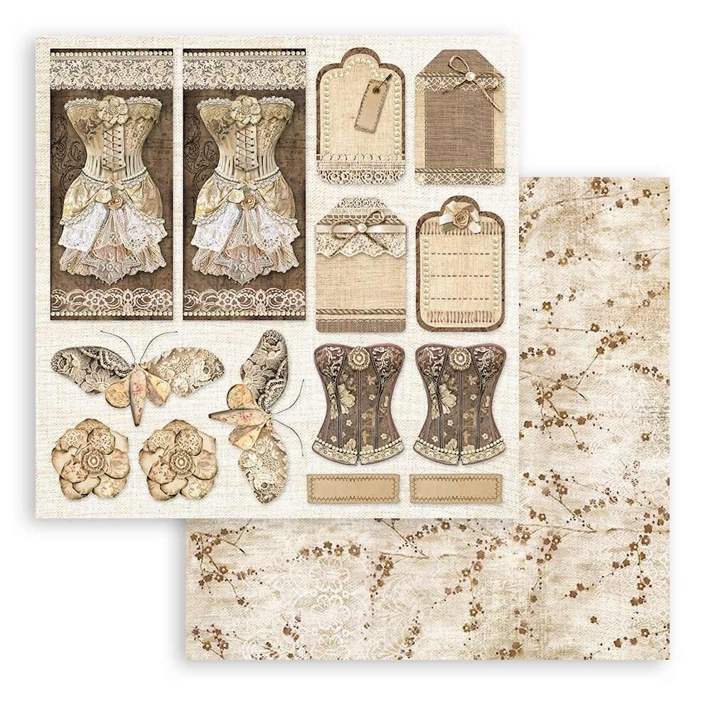 Scrapbook papier 20,3x20,3 cm Old Lace - Stamperia